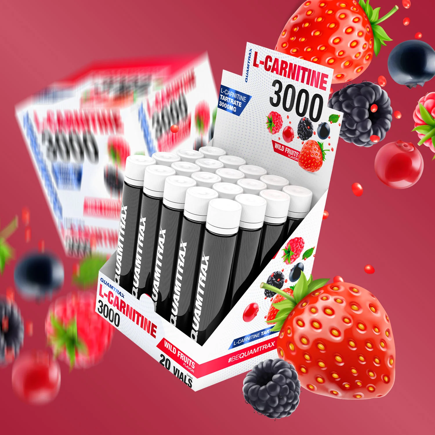 L-Carnitina 3000 - 20 viales - Sabor Frutos Del Bosque - Imagen 2