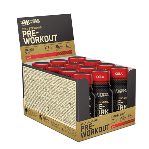 Pre Workout Gold Standart - Energy Shot Caja con 12x60ml - Cola